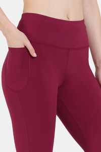Zelocity Quick Dry Gym Leggings - Beet Red — thumbnail 7